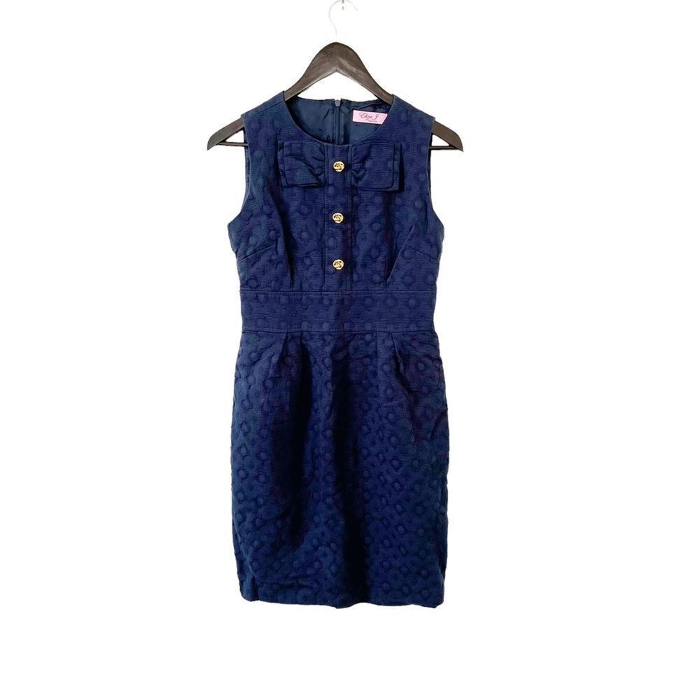 Eliza J Blue Sleeveless Sheath Dress for Work